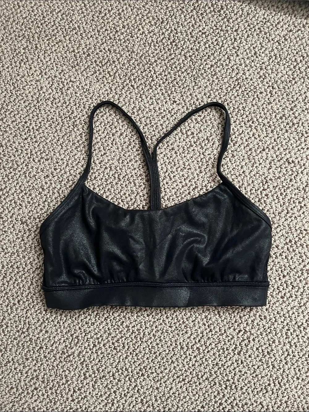 Black Women's Satin-Effect Bralette